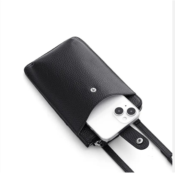 Genuine Leather Crossbody Bag Phone Purse - Picture 4 of 5